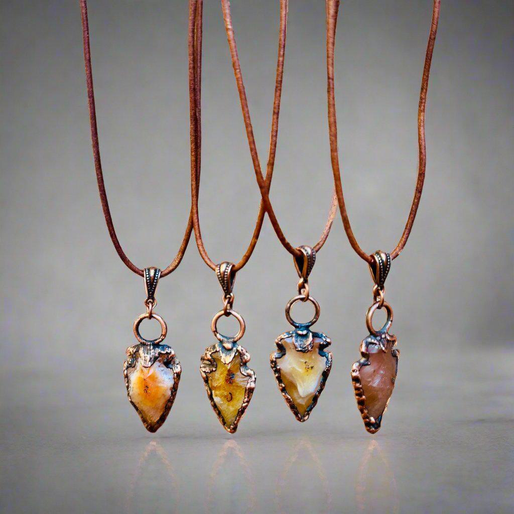 Carnelian Necklace - Adjustable Leather | Handmade by Blackbird & Sage
