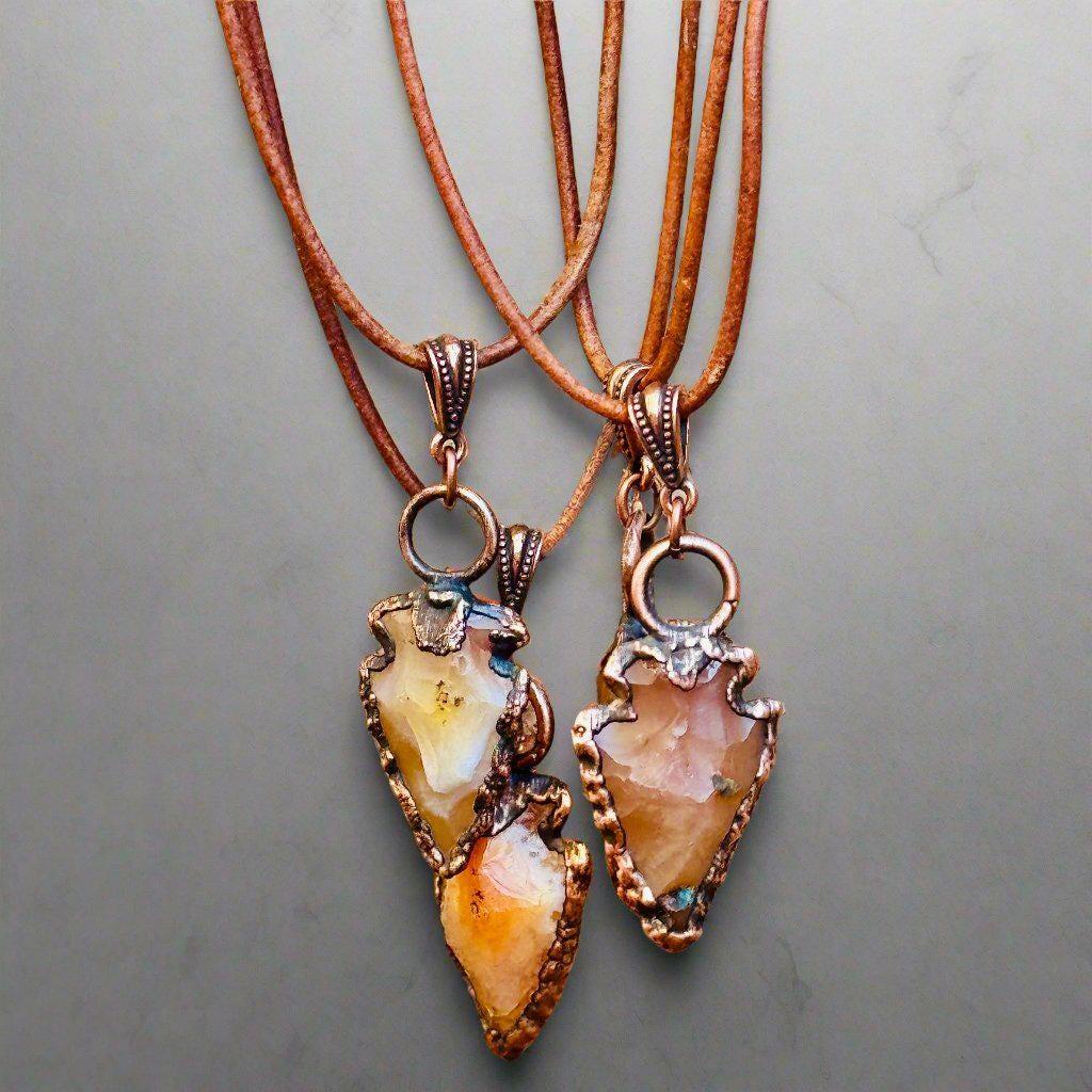 Carnelian Necklace - Adjustable Leather | Handmade by Blackbird & Sage