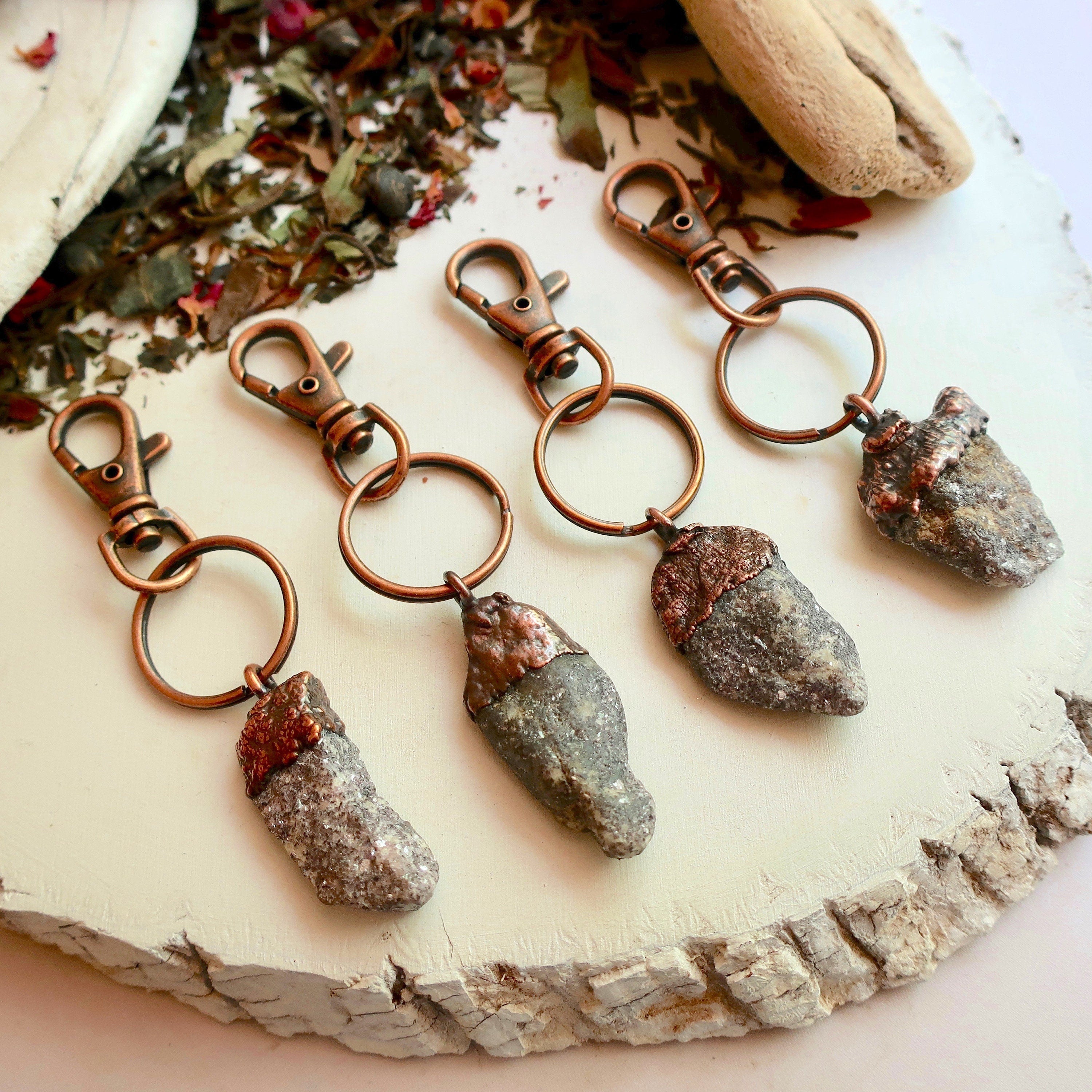 Lepidolite Keychain - Copper | Handmade by Blackbird & Sage