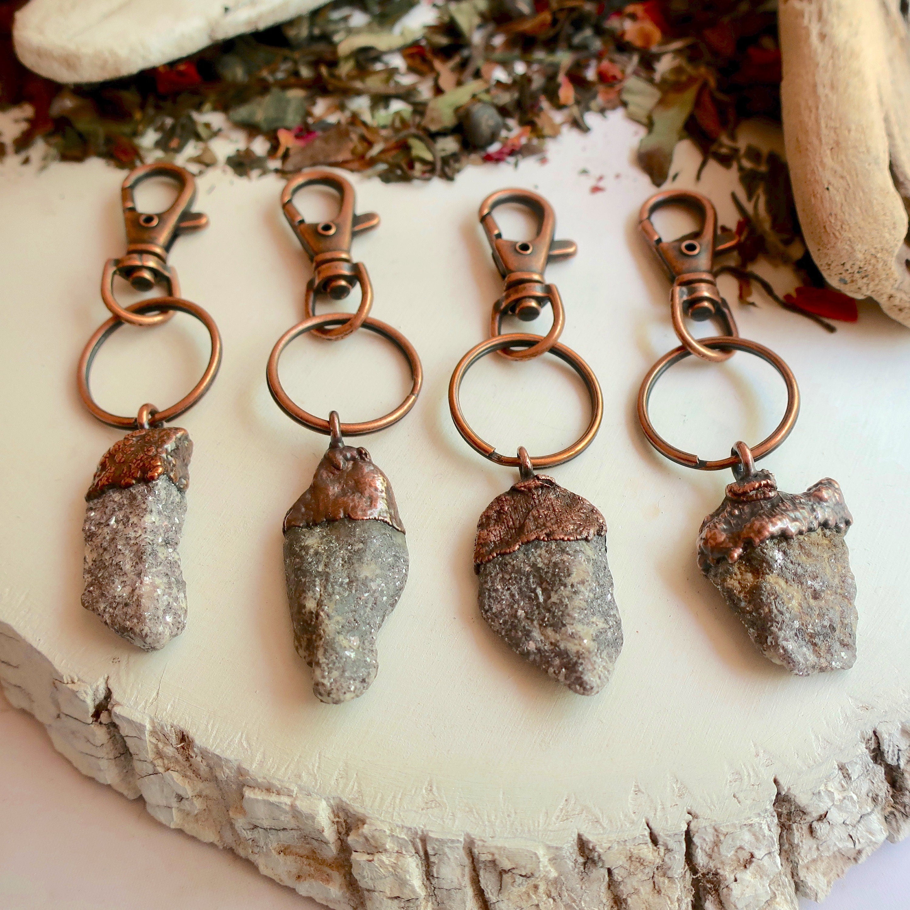 Lepidolite Keychain - Copper | Handmade by Blackbird & Sage