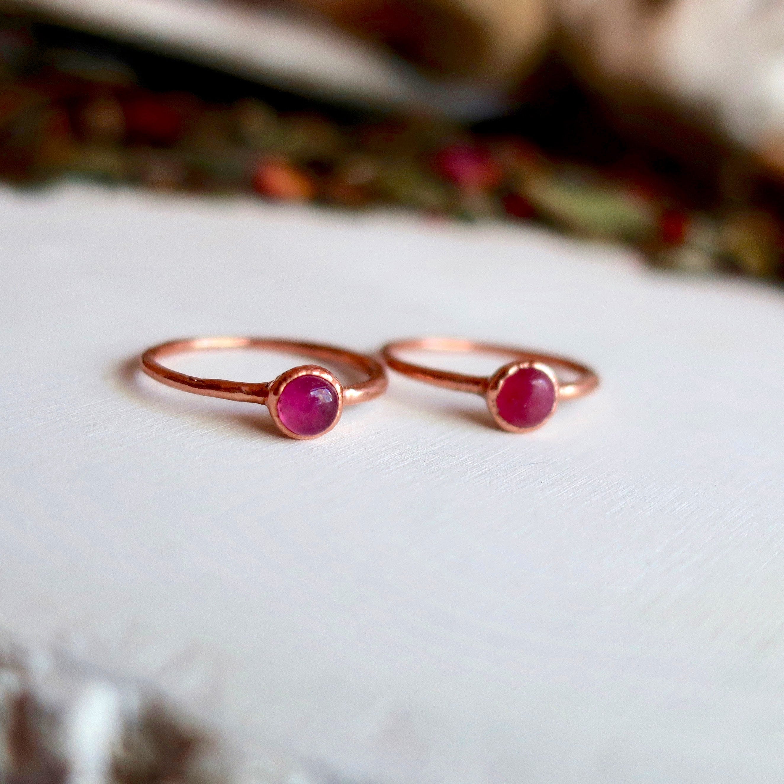 Ruby Ring – Boho Gypsy Style | Handmade by Blackbird & Sage